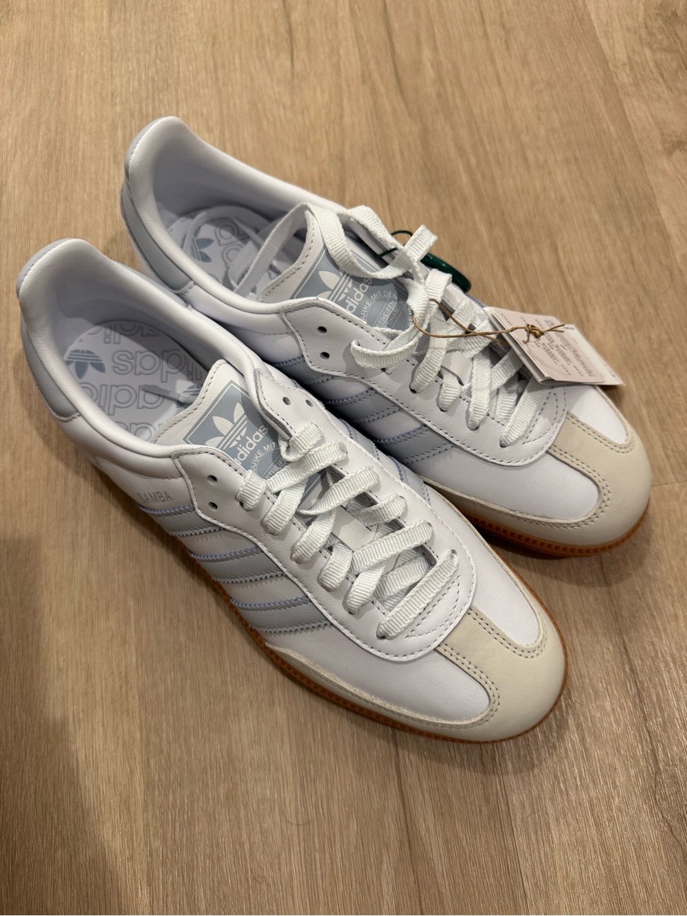 NWT Adidas Samba OG Sneakers - White and Halo Blue
